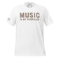 Music is My Painkiller White Motivational Men's T-Shirt