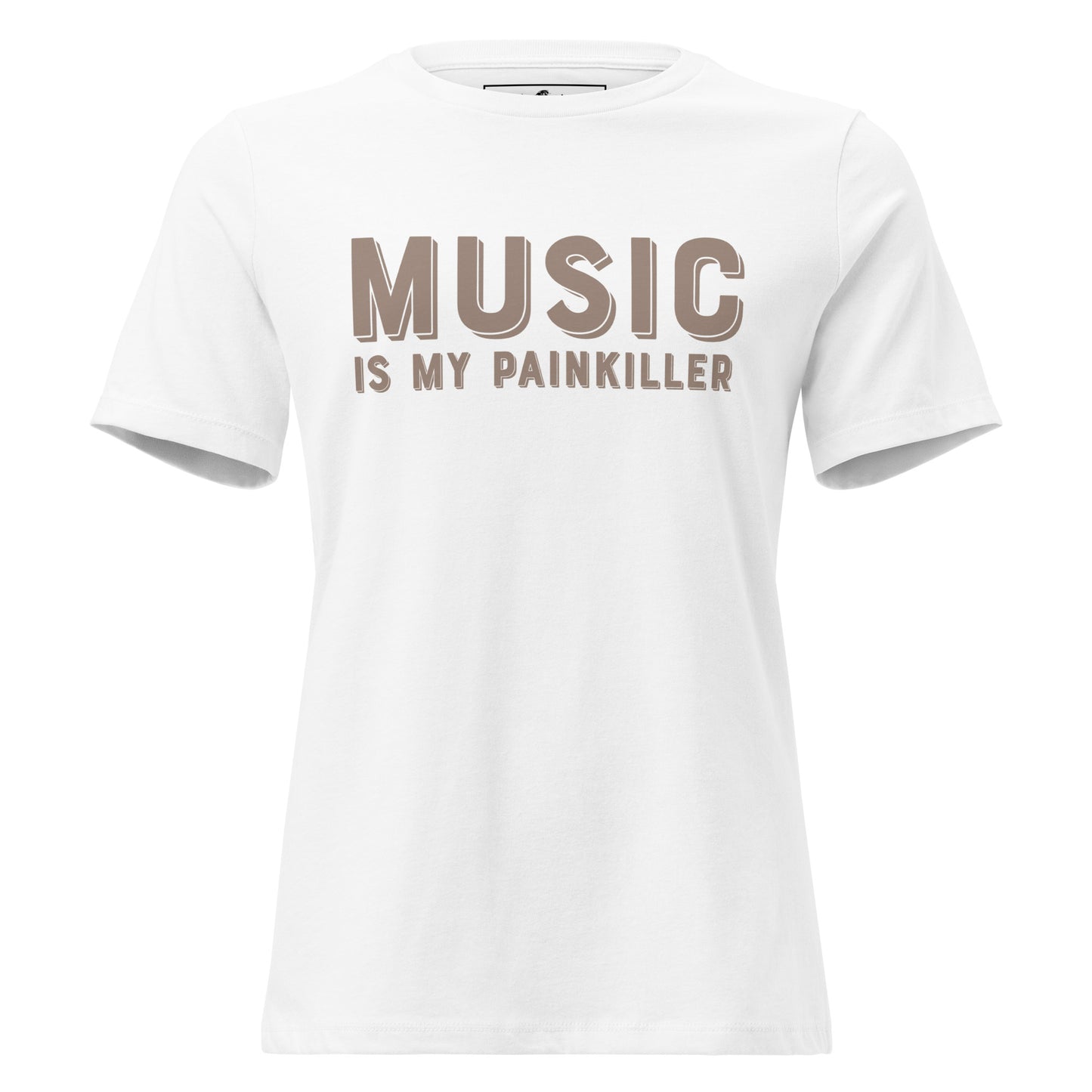 Music is My Painkiller White Motivational Women’s T-Shirt
