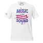Music is What Feelings Sound Like White Motivational Men's T-Shirt