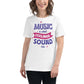 Music is What Feelings Sound Like White Motivational Women’s T-Shirt Lifestyle