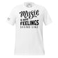 Music is What Feelings White Motivational Men's T-Shirt