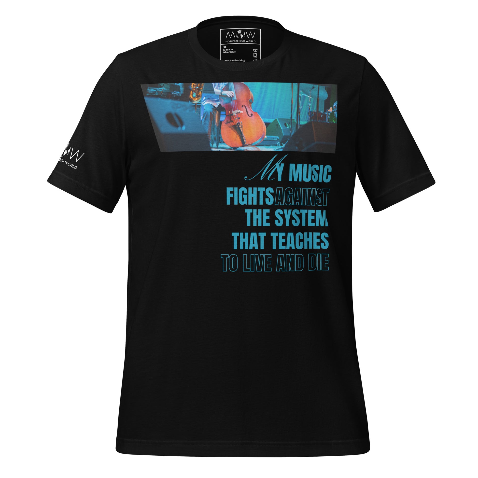 My Music Fights Against the System That Teaches Black Motivational Men's T-Shirt