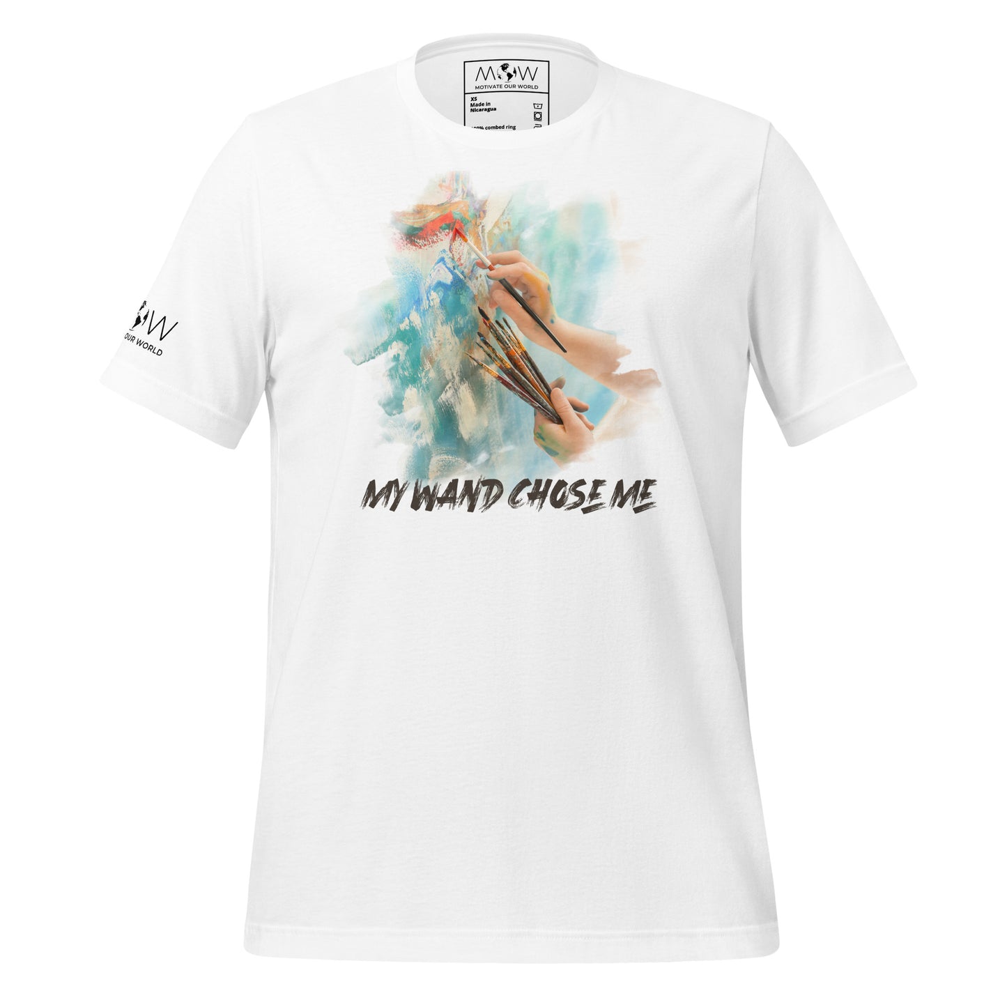 My Wand Chose Me – Artistic Painter Brush Design for Creative Souls White Motivational Men's T-Shirt