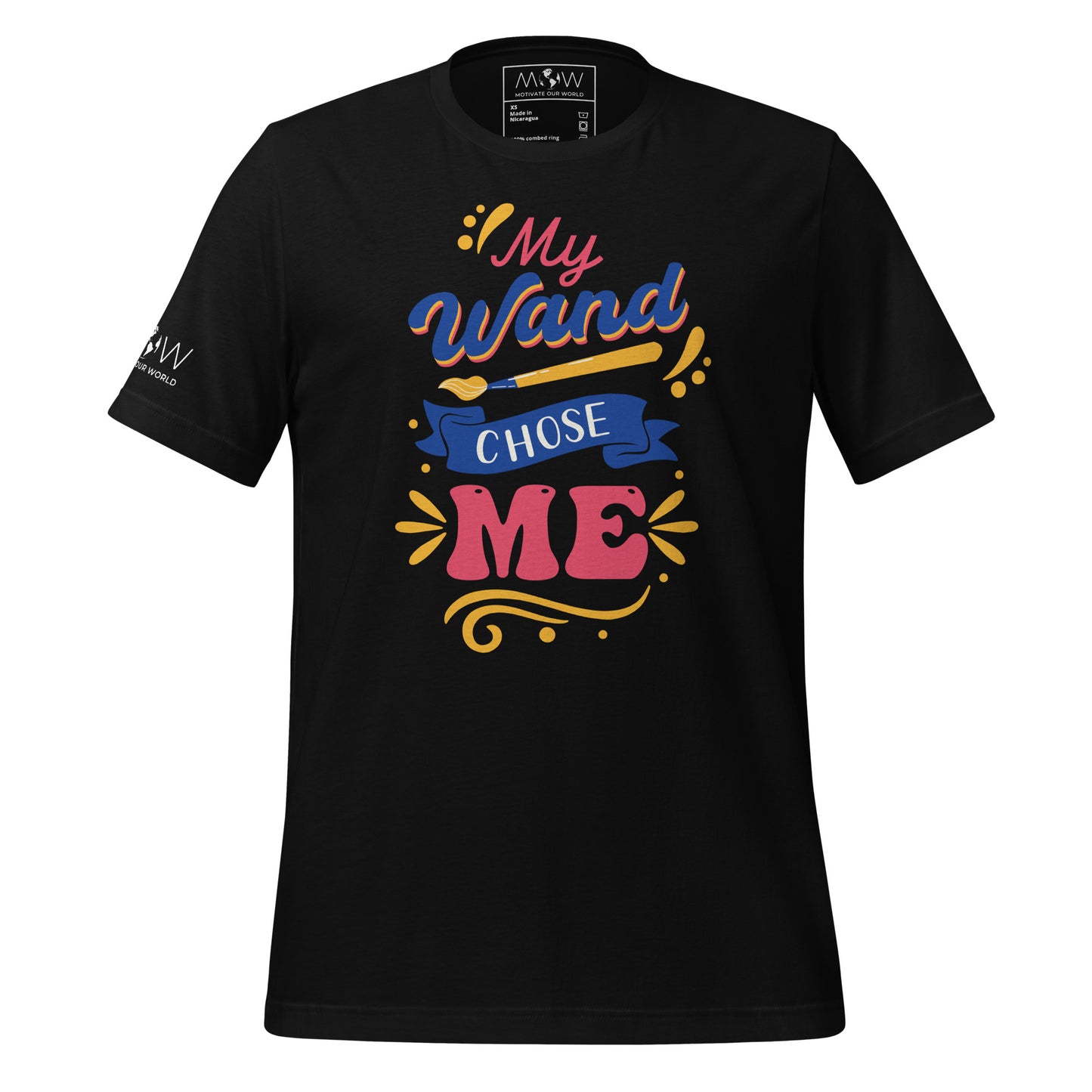 My Wand Chose Me Black Motivational Men's T-Shirt