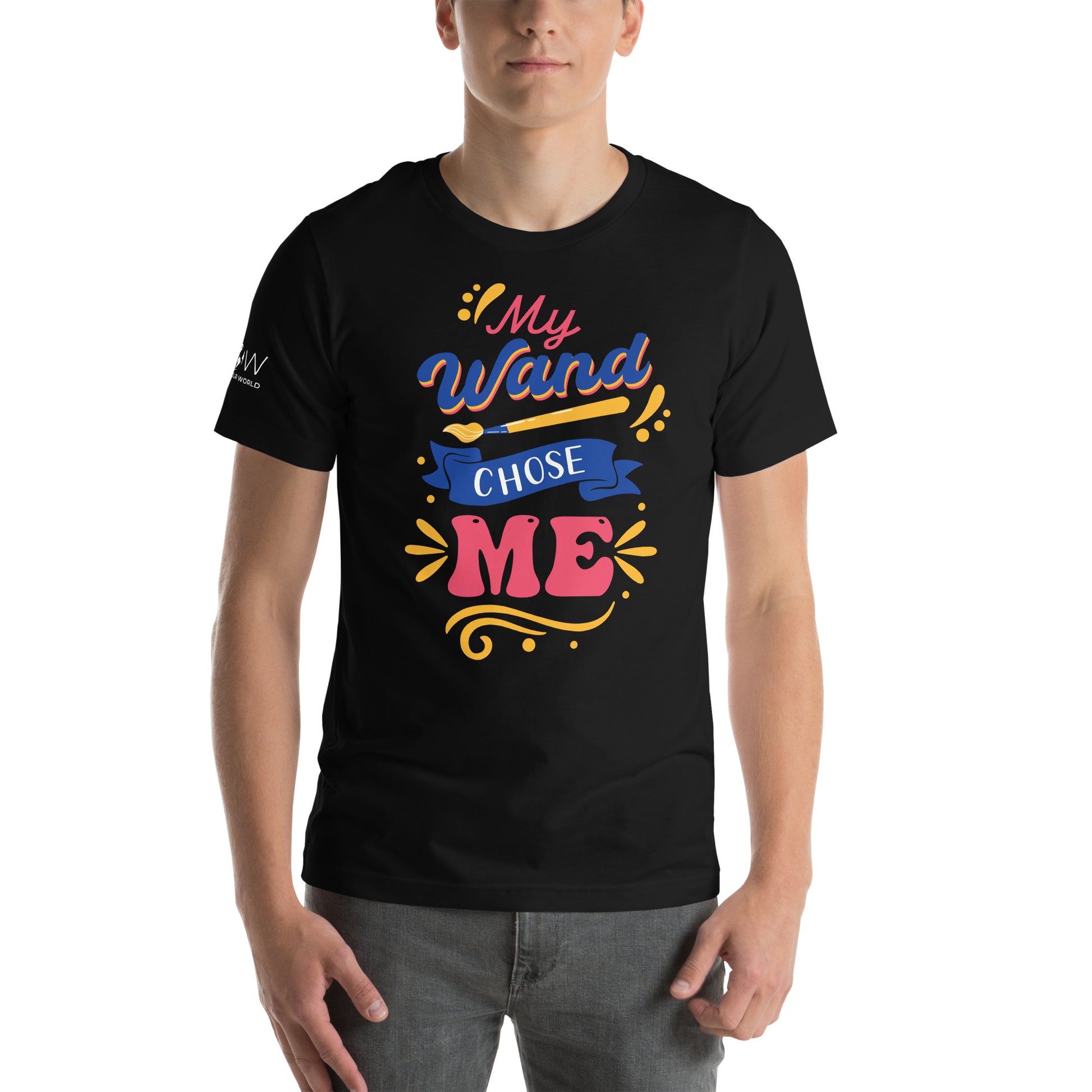 My Wand Chose Me Black Motivational Men's T-Shirt