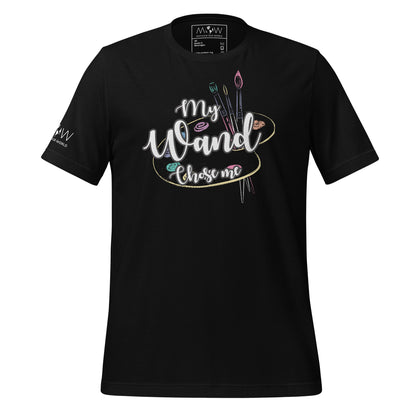 My Wand Chose Me – Colorful Artist Palette Black Motivational Men's T-Shirt