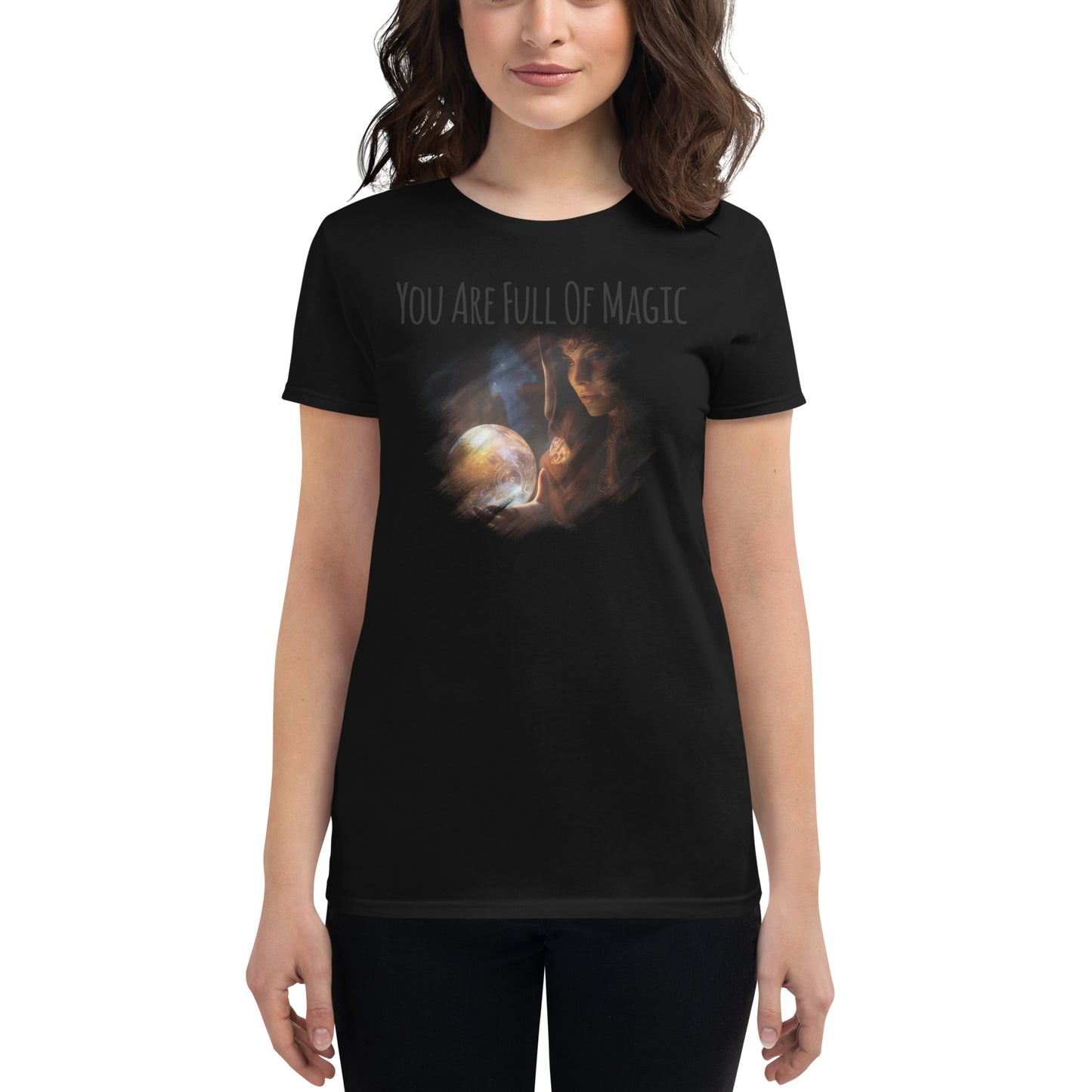 Mystic Vision Women’s Motivational Black T-Shirt