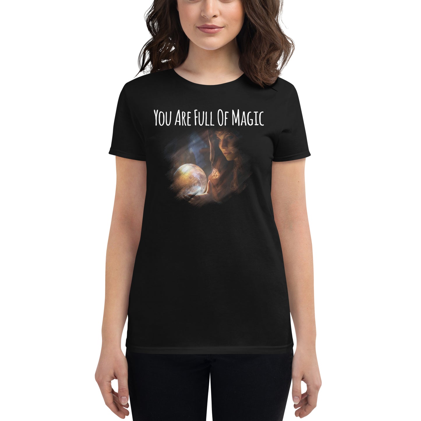 Mystic Vision Women’s Motivational Black T-Shirt