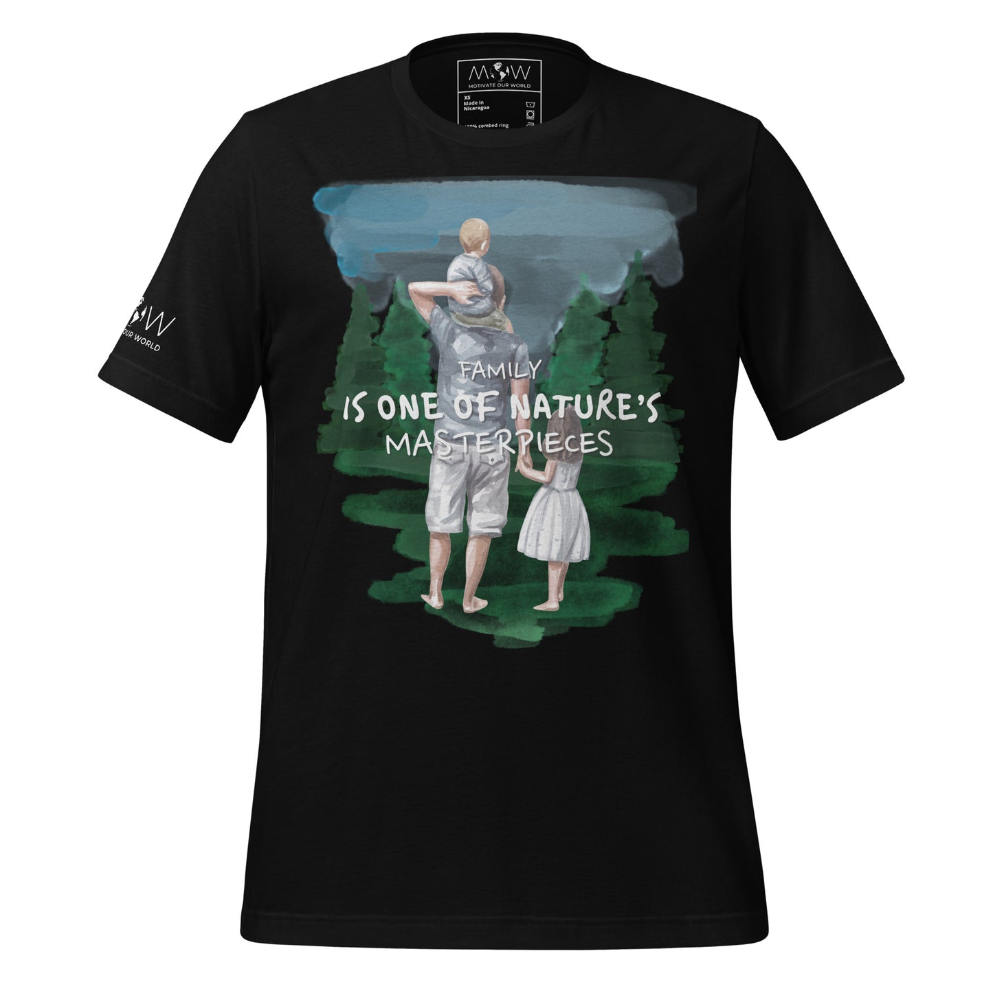 Nature's Masterpiece - Watercolor Black Motivational Men's T-Shirt