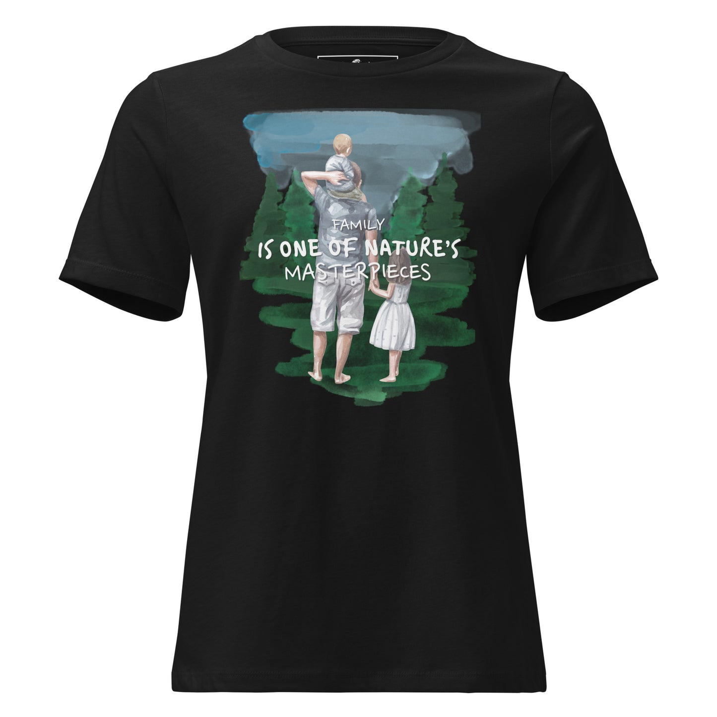Nature's Masterpiece - Watercolor Black Motivational Women’s T-Shirt