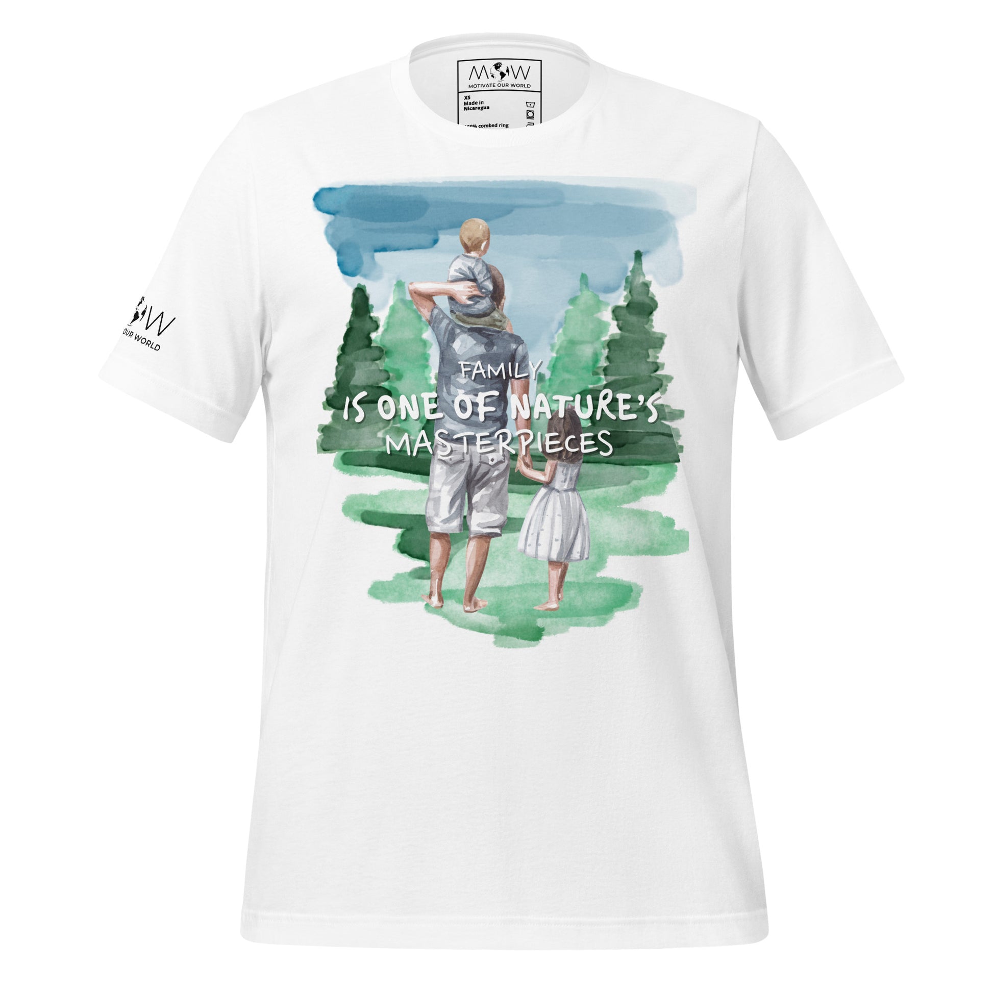 Nature's Masterpiece - Watercolor White Motivational Men's T-Shirt