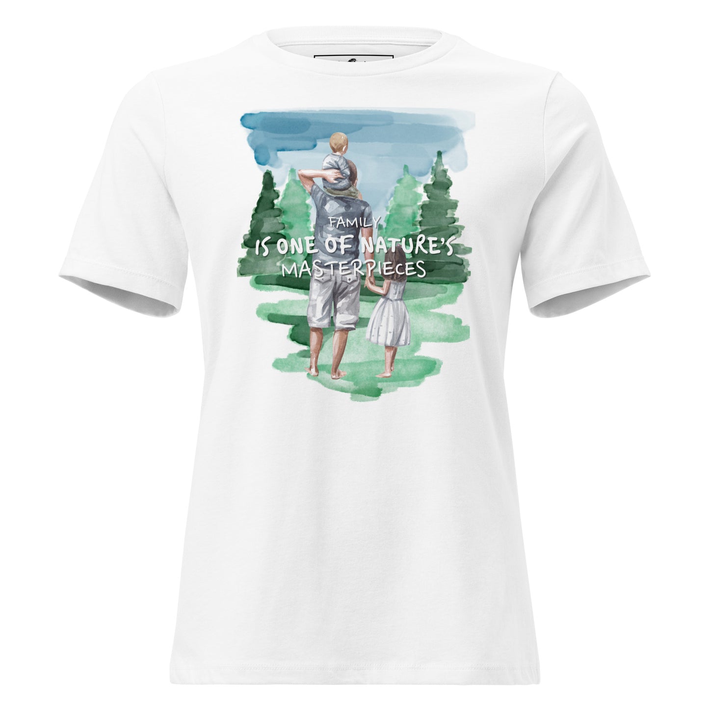 Nature's Masterpiece - Watercolor White Motivational Women’s T-Shirt