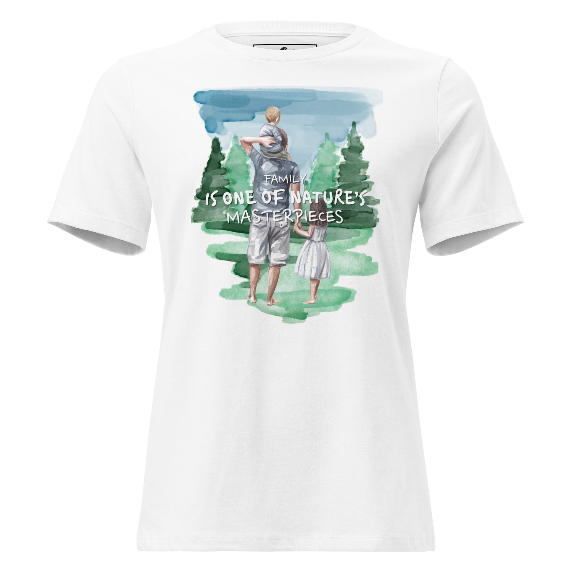 Nature's Masterpiece - Watercolor White Motivational Women’s T-Shirt