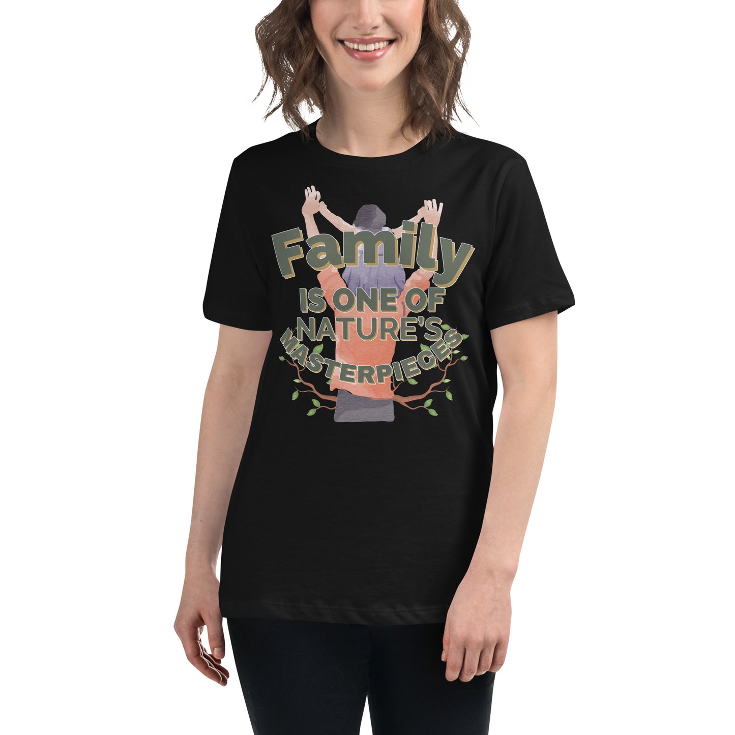 Nature’s Masterpiece Black Motivational Women’s T-Shirt Lifestyle