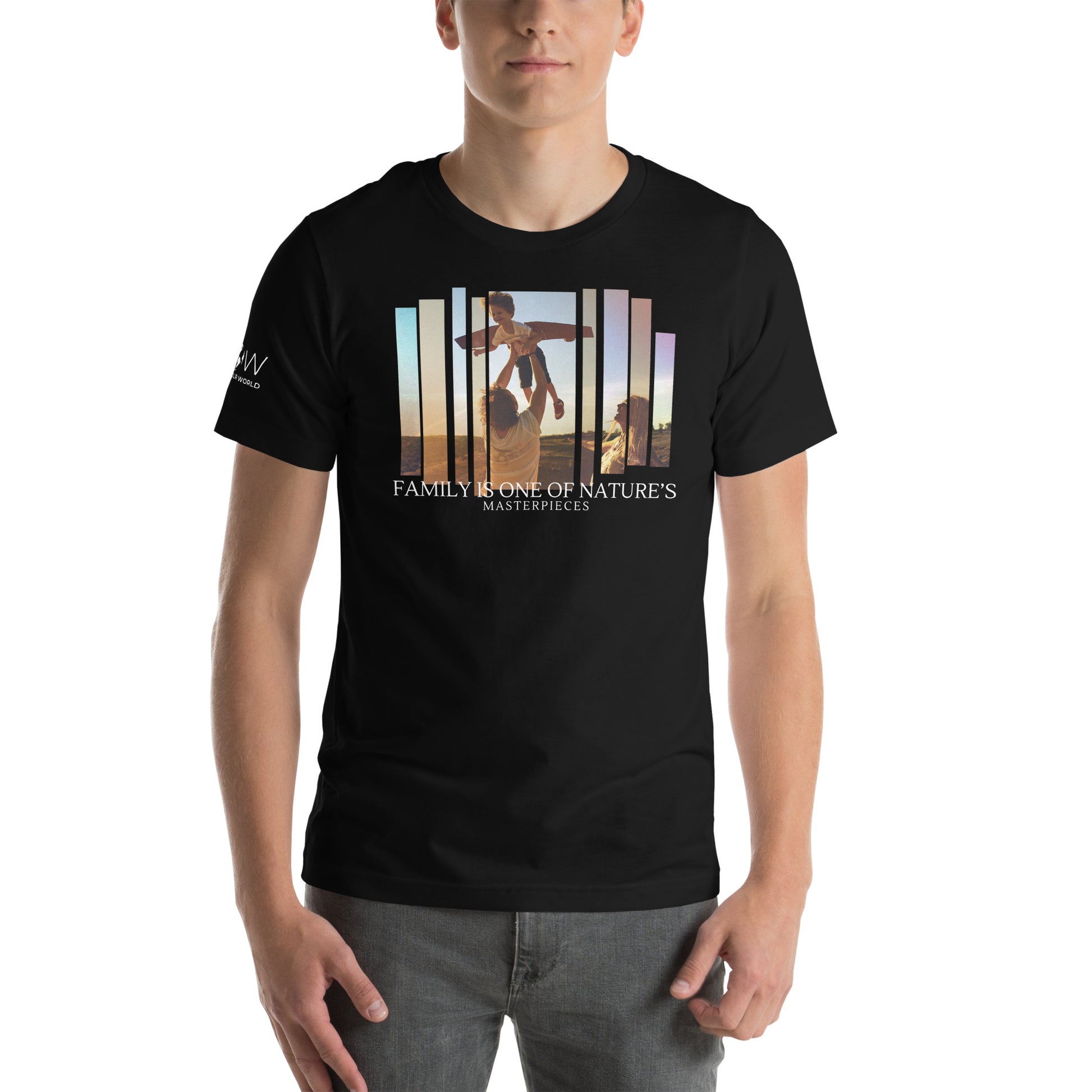 Nature’s Masterpiece Sunset Black Motivational Men's T-Shirt