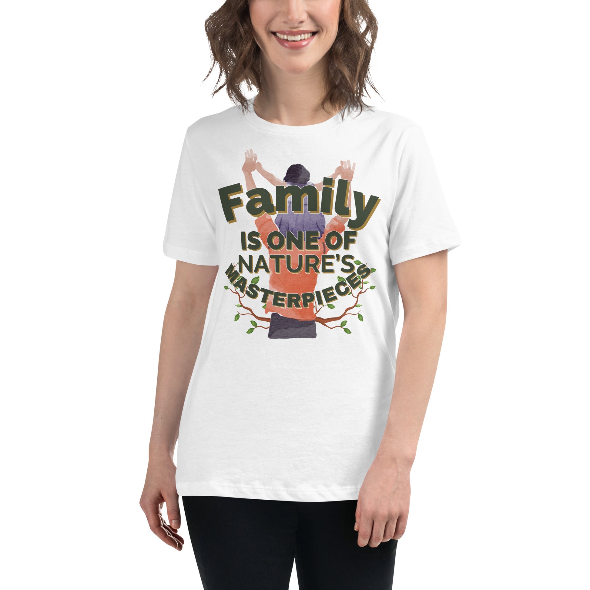 Nature’s Masterpiece White Motivational Women’s T-Shirt Lifestyle