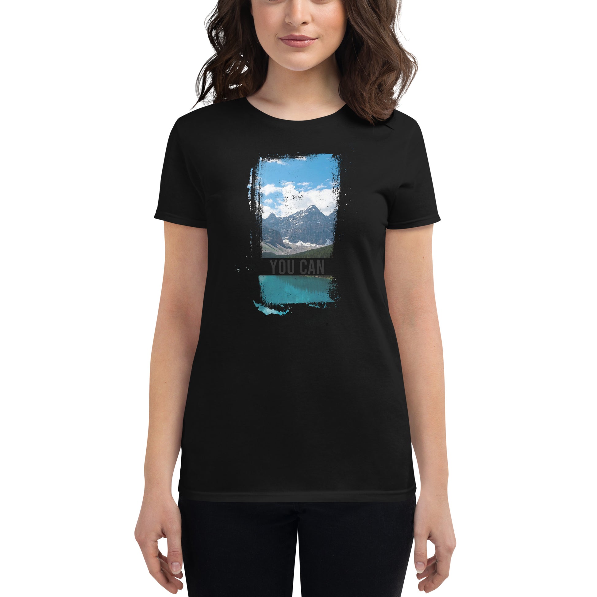 Nature’s Reflection Women’s Motivational Black T-Shirt