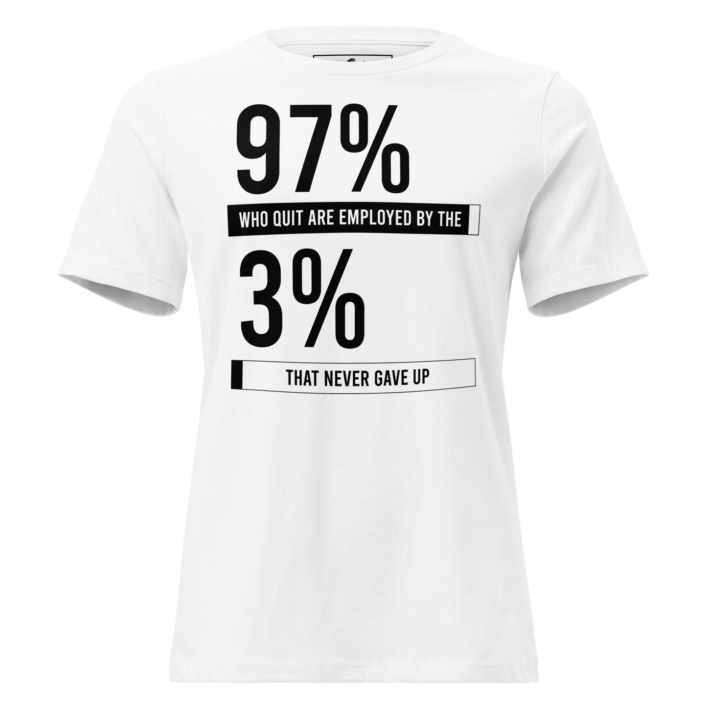 Never Gave Up White Motivational Women’s T-Shirt