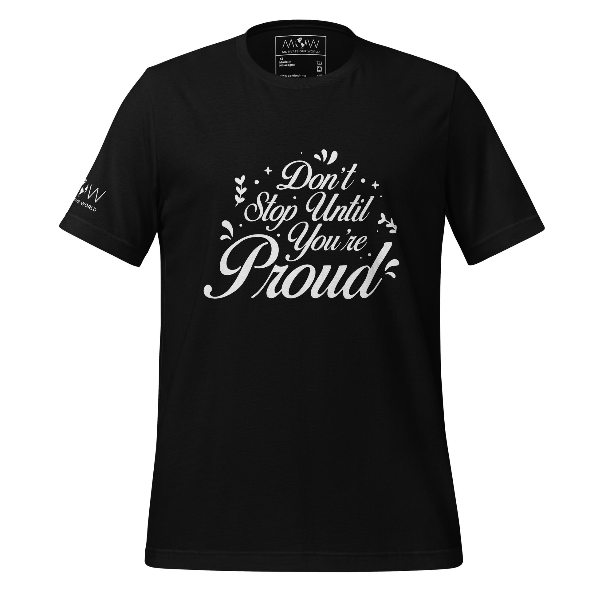 Never Look Back Men's Motivational Black T-Shirt