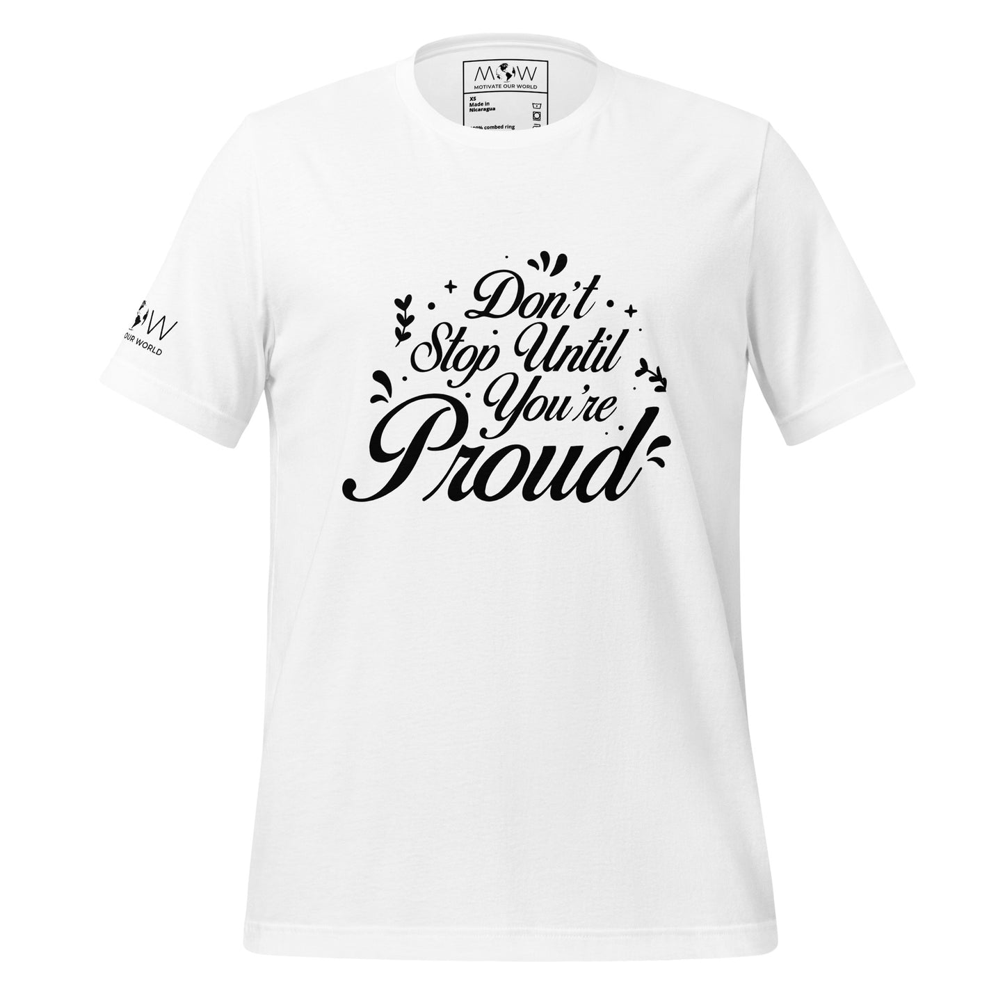 Never Look Back Men's Motivational White T-Shirt