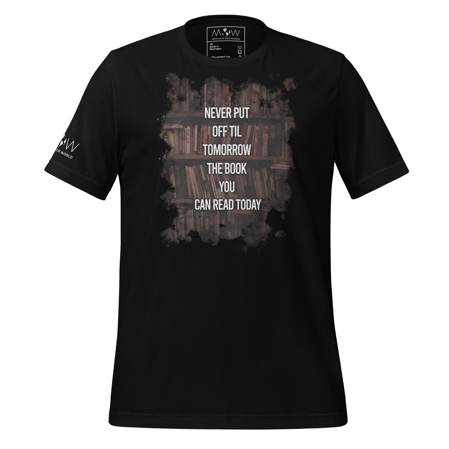Never Put Off Til Tomorrow the Book You Can Black Motivational Men's T-Shirt