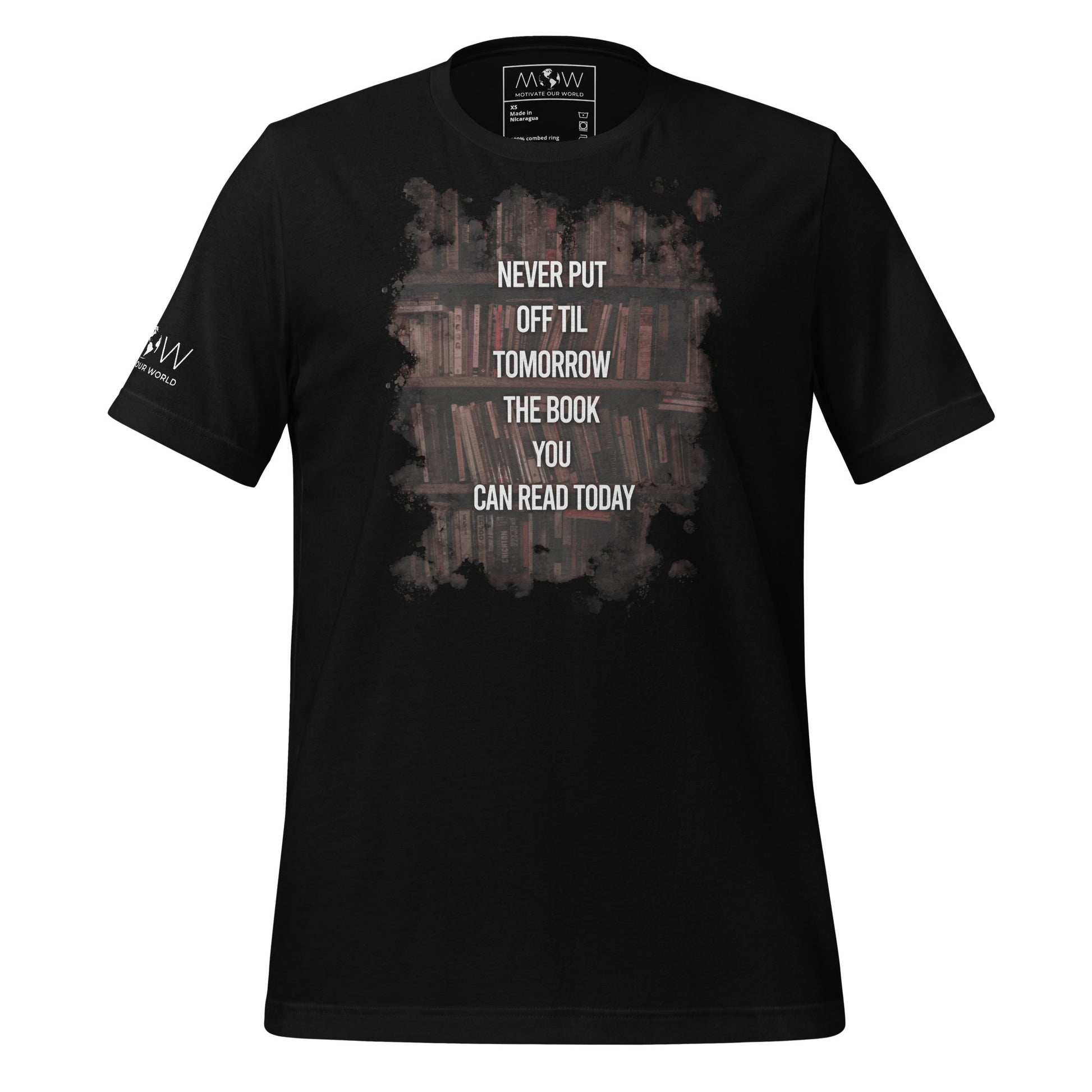 Never Put Off Til Tomorrow the Book You Can Black Motivational Men's T-Shirt