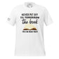 Never Put Off Til Tomorrow the Book You Can Read Today White Motivational Men's T-Shirt