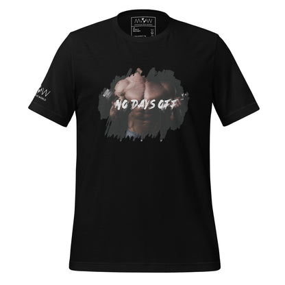 No Days Off Men's Motivational Black T-Shirt