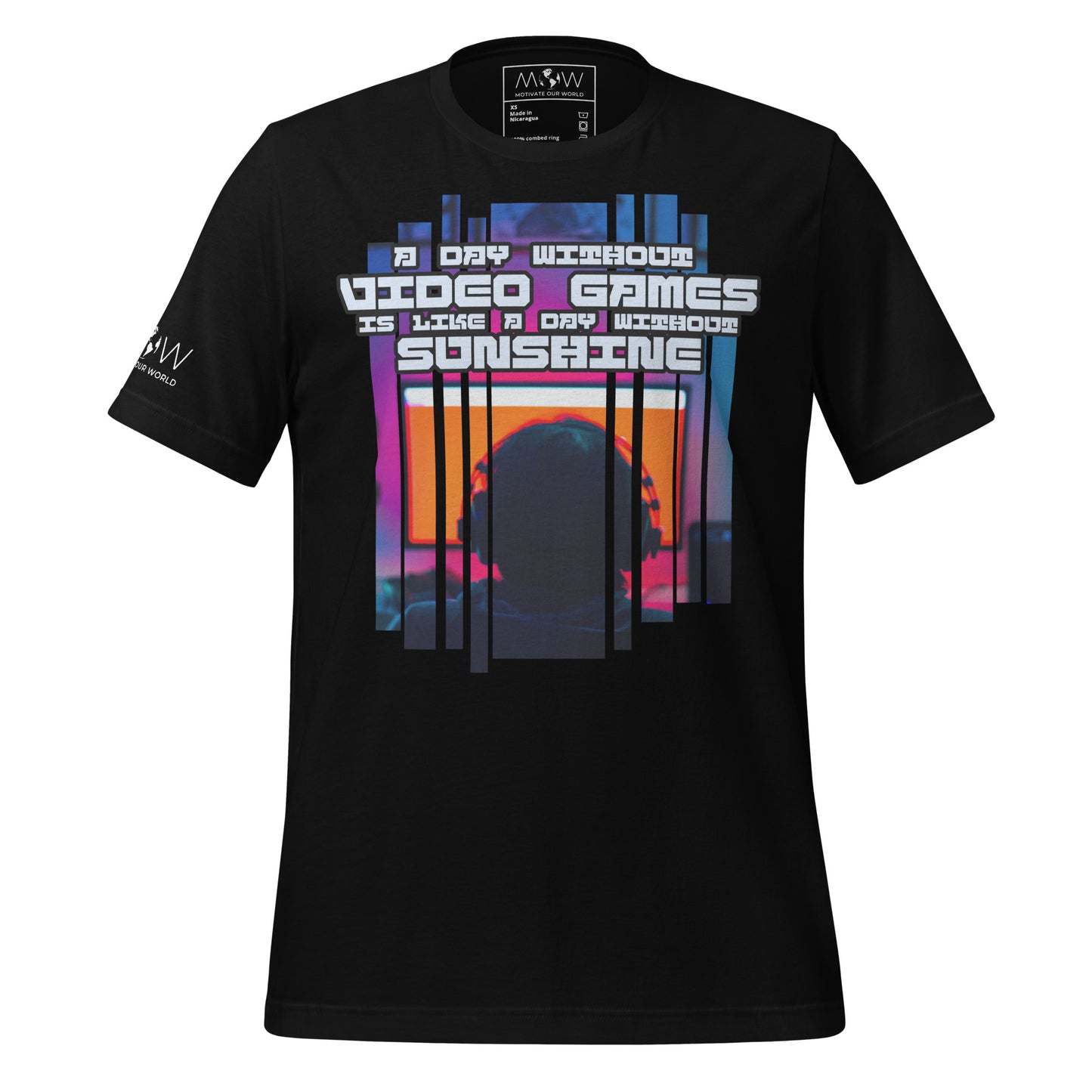 "No Games, No Sunshine" Black Motivational Men's T-Shirt