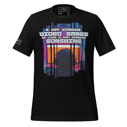 "No Games, No Sunshine" Black Motivational Men's T-Shirt