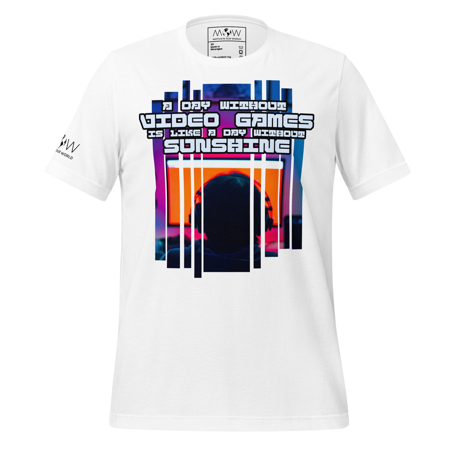 "No Games, No Sunshine" White Motivational Men's T-Shirt