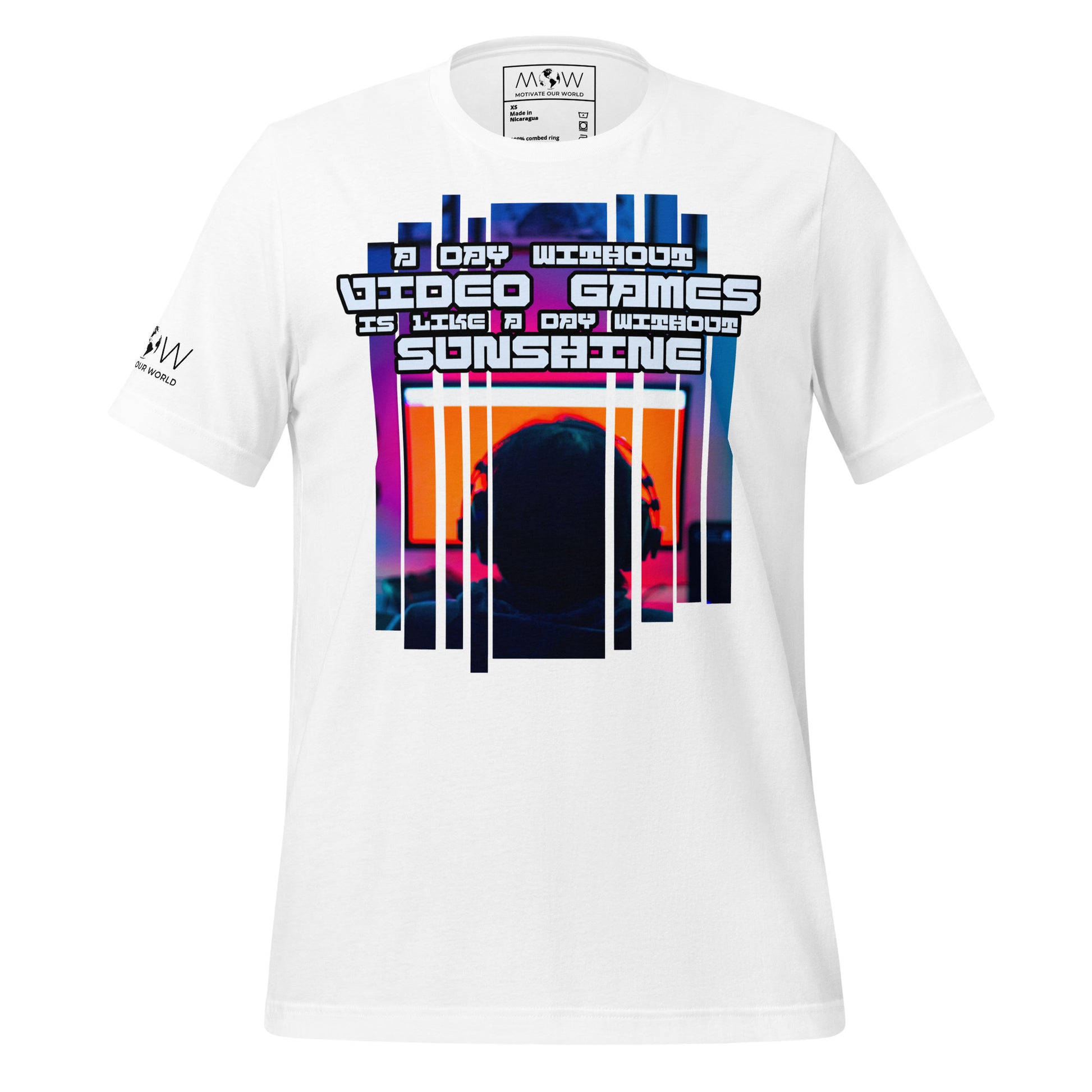 "No Games, No Sunshine" White Motivational Men's T-Shirt