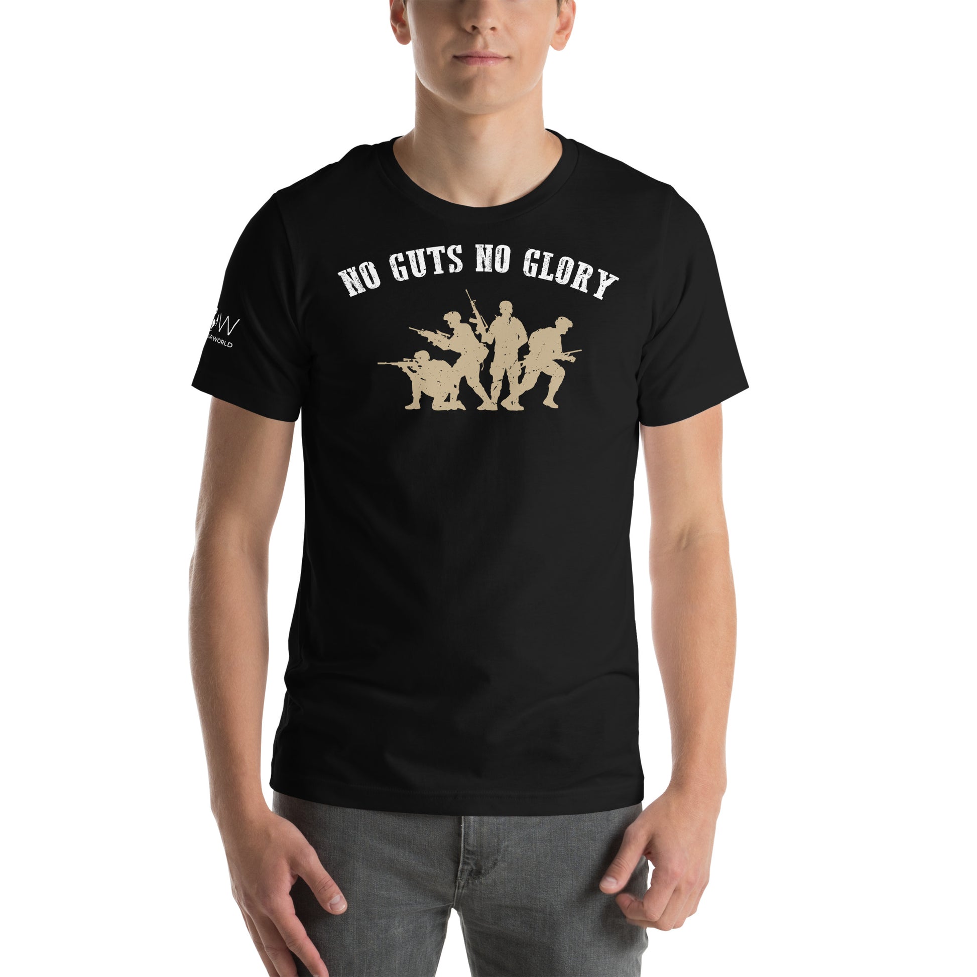 No Guts Men's Motivational Black T-Shirt