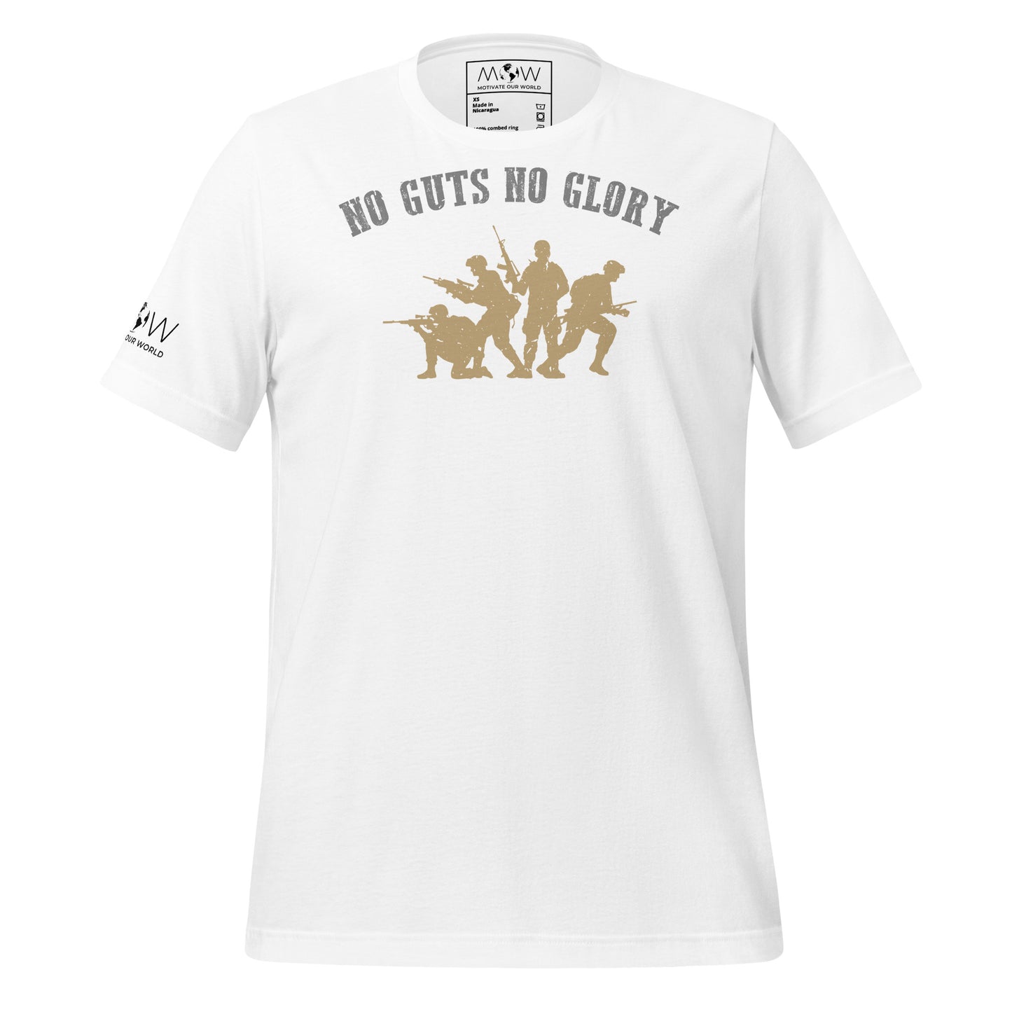 No Guts Men's Motivational White T-Shirt