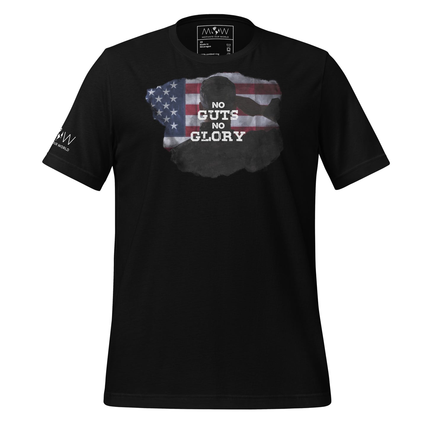 No Guts No Glory III Men's Motivational Black T-Shirt