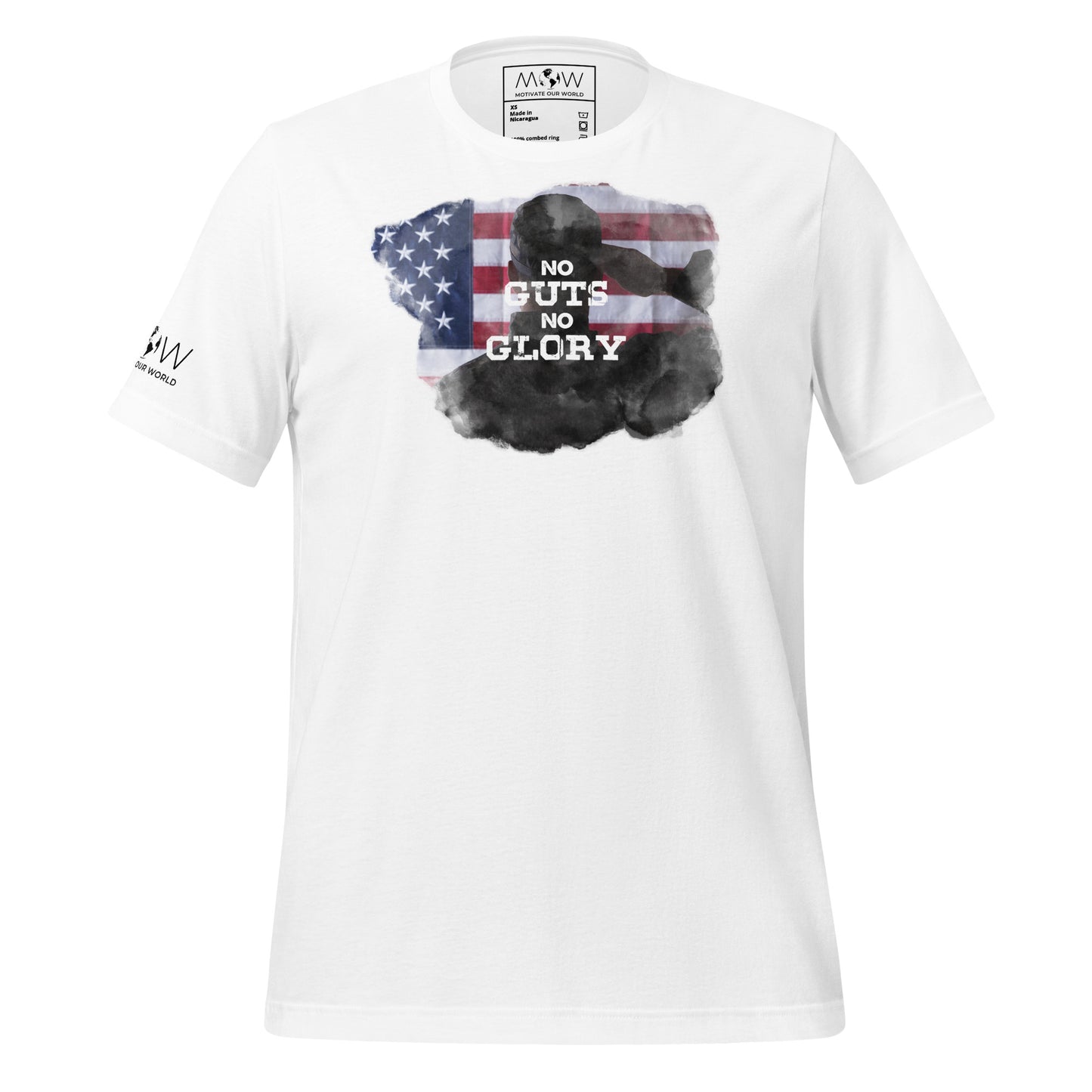 No Guts No Glory III Men's Motivational White T-Shirt