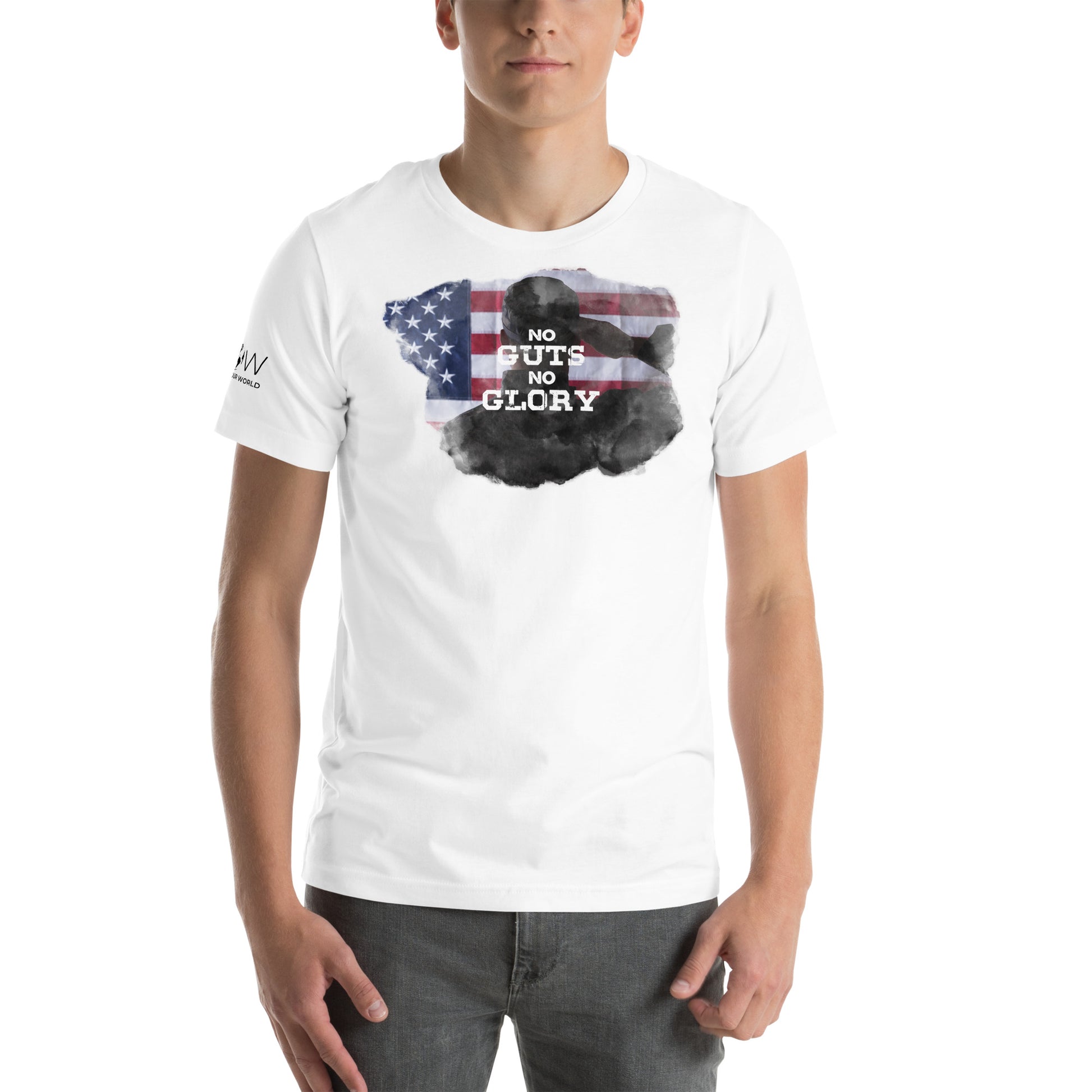 No Guts No Glory III Men's Motivational White T-Shirt