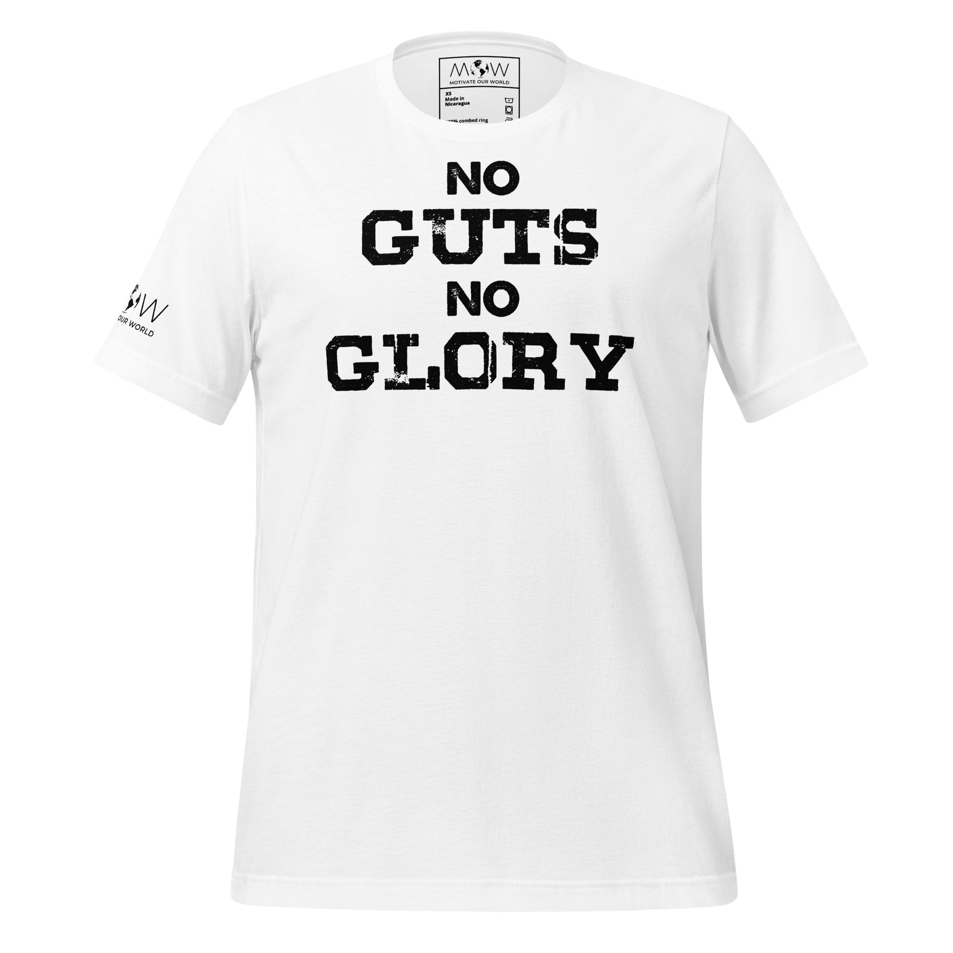 No Guts No Glory II Men's Motivational White T-Shirt