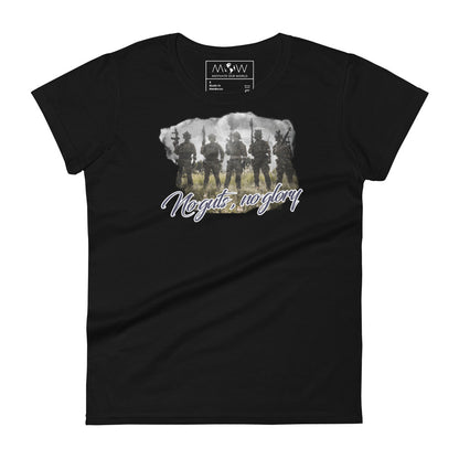 No Guts, No Glory IV Women’s Motivational Black T-Shirt