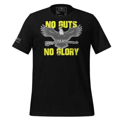 No Guts No Glory Men's Motivational Black T-Shirt