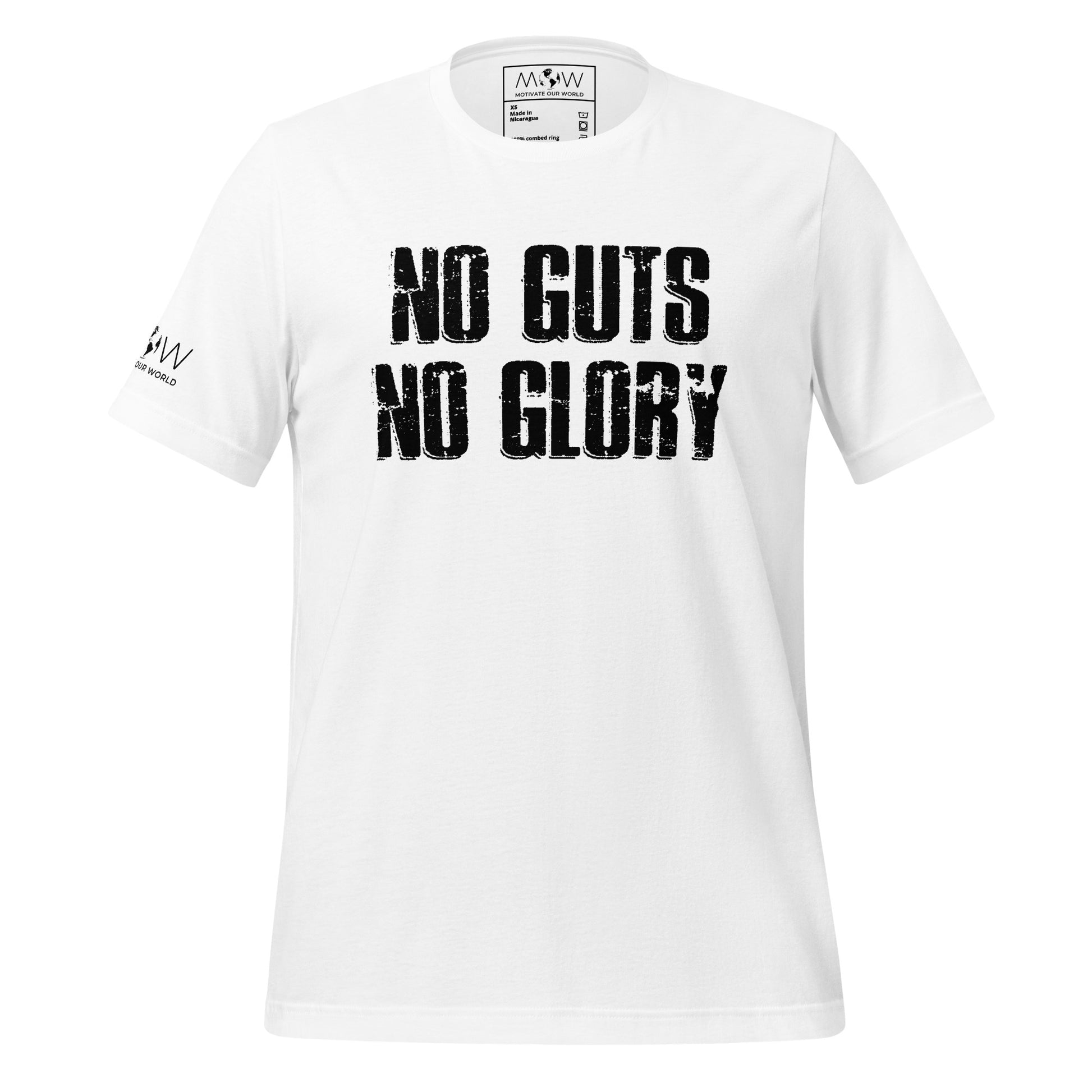 No Guts No Men's Motivational White T-Shirt
