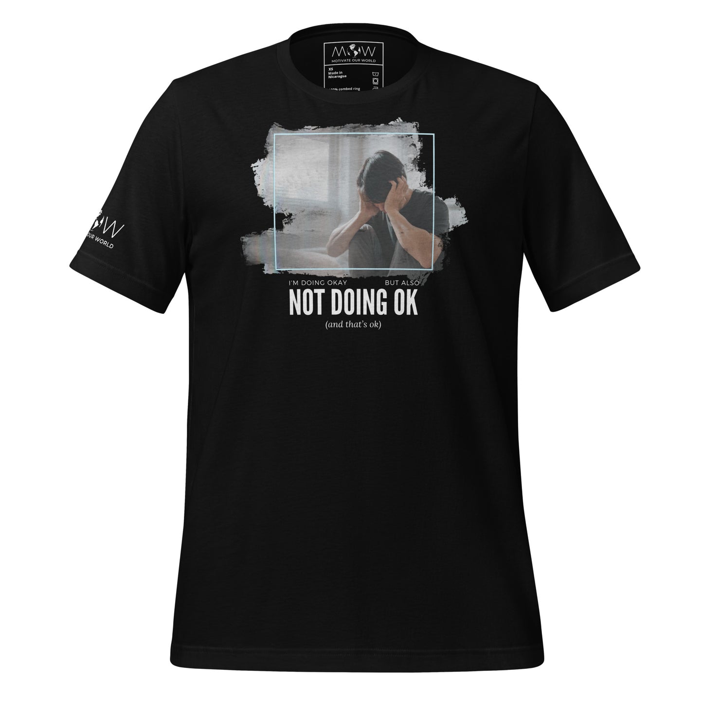 Not Doing OK (And That's OK) Black Motivational Men's T-Shirt