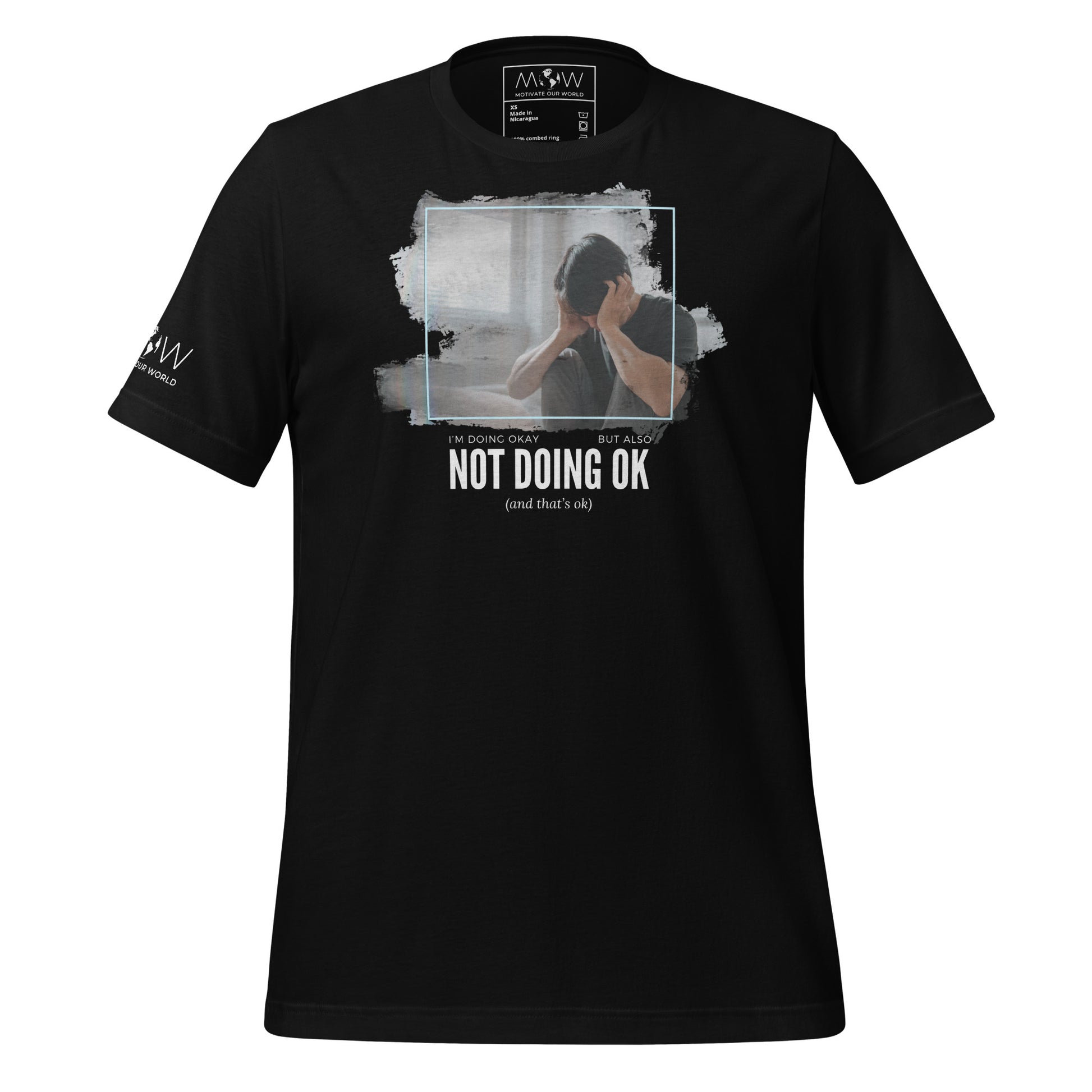 Not Doing OK (And That's OK) Black Motivational Men's T-Shirt