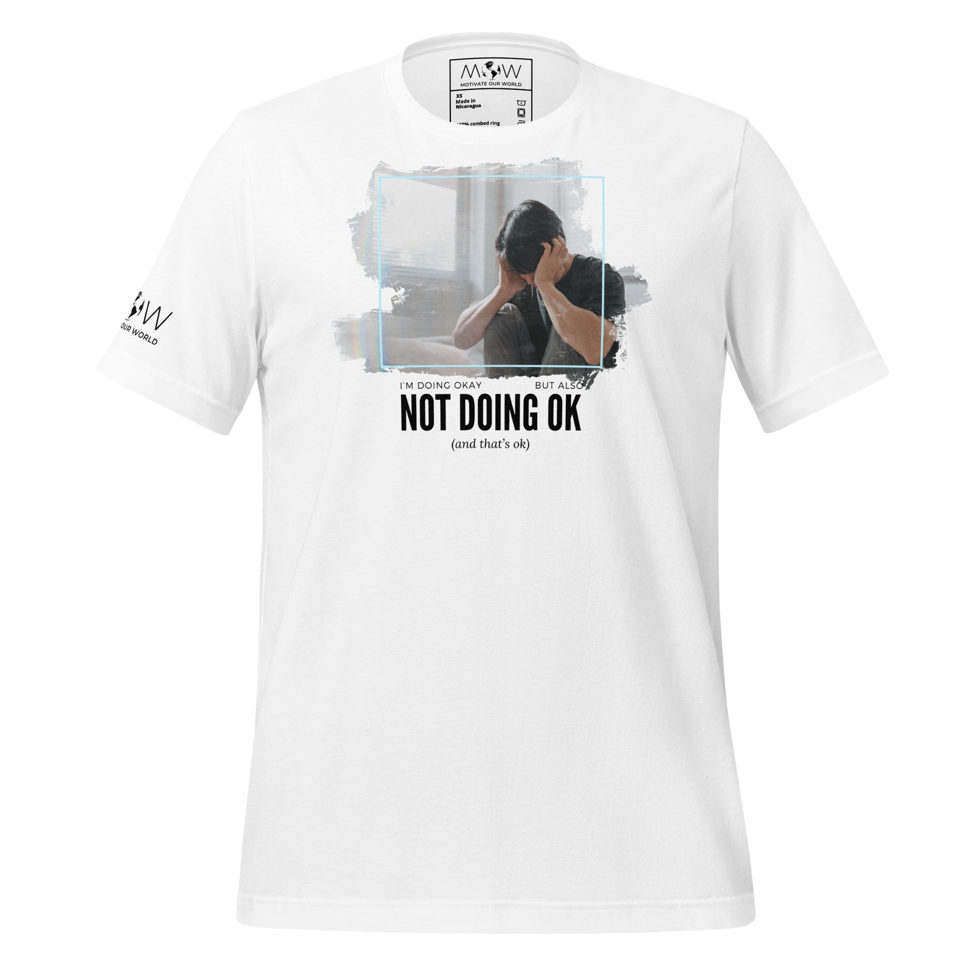Not Doing OK (And That's OK) White Motivational Men's T-Shirt