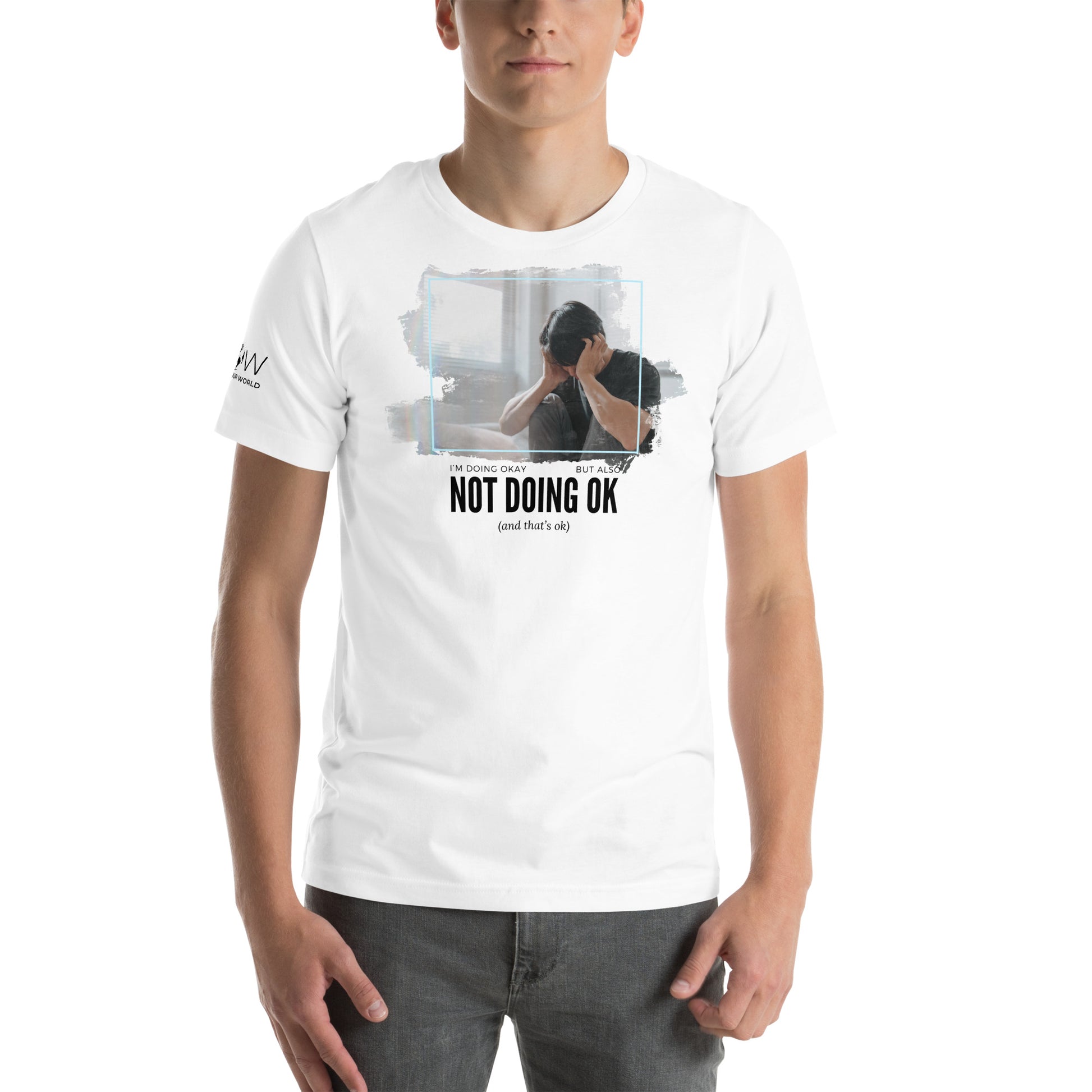 Not Doing OK (And That's OK) White Motivational Men's T-Shirt