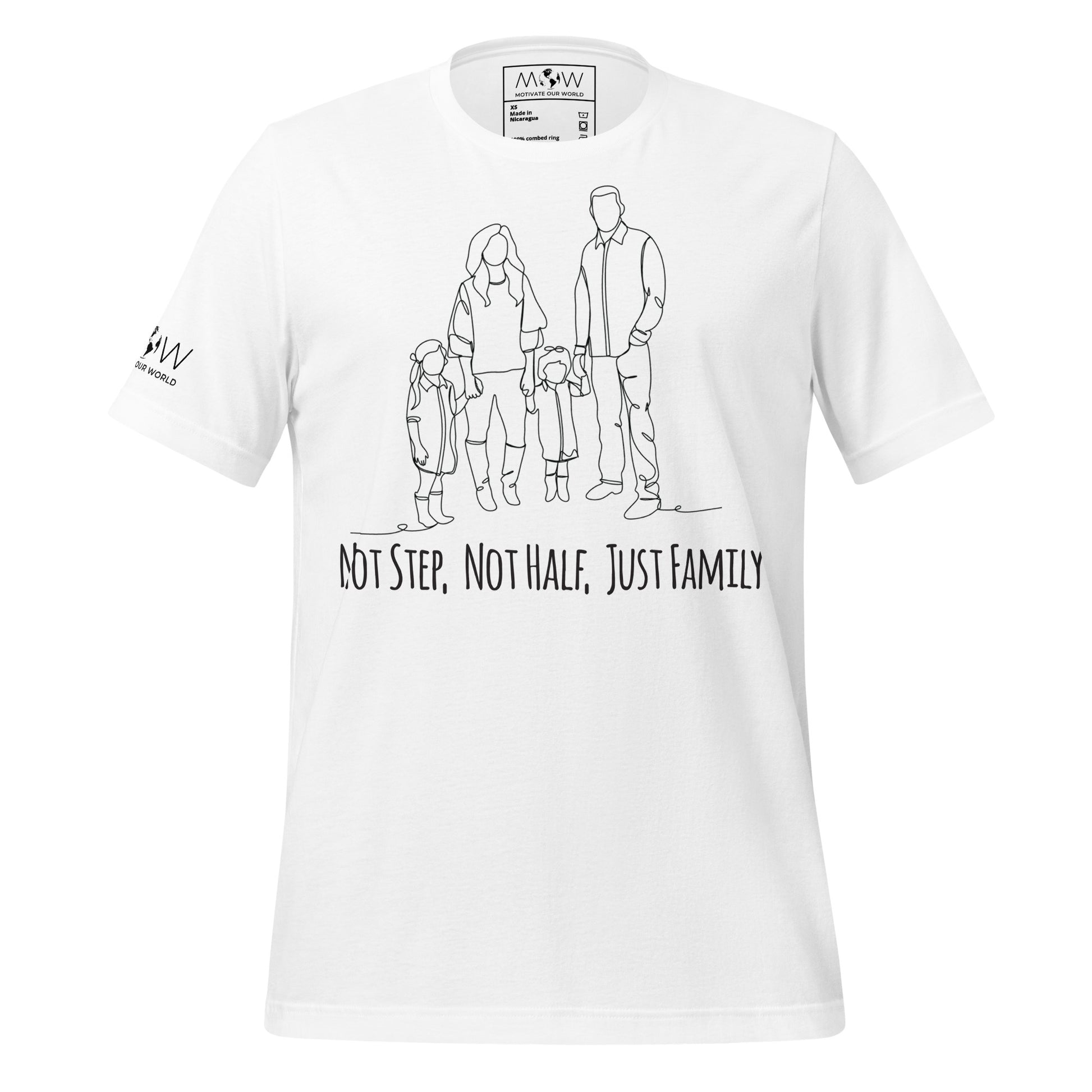 Not Step, Not Half, Just Family White Motivational Men's T-Shirt