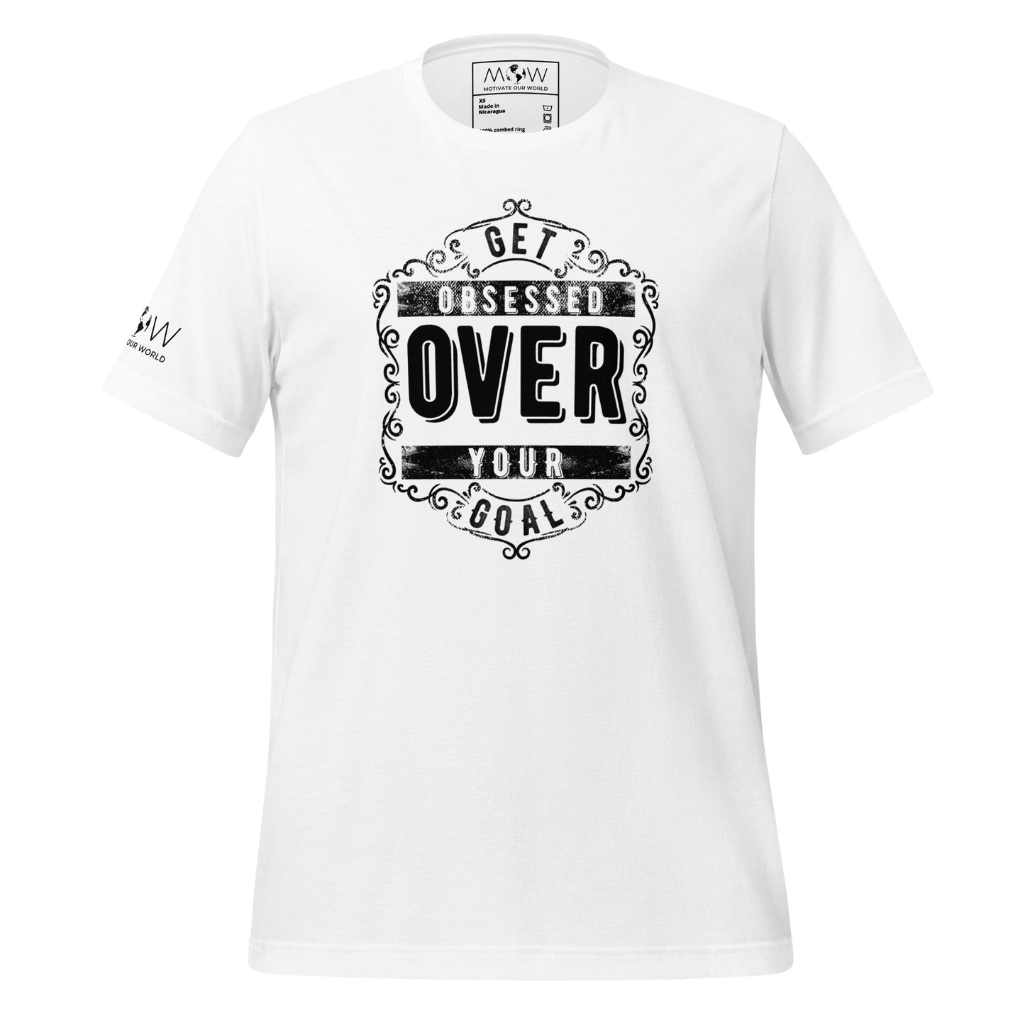 Obsessed with Your Goals Men's Motivational White T-Shirt