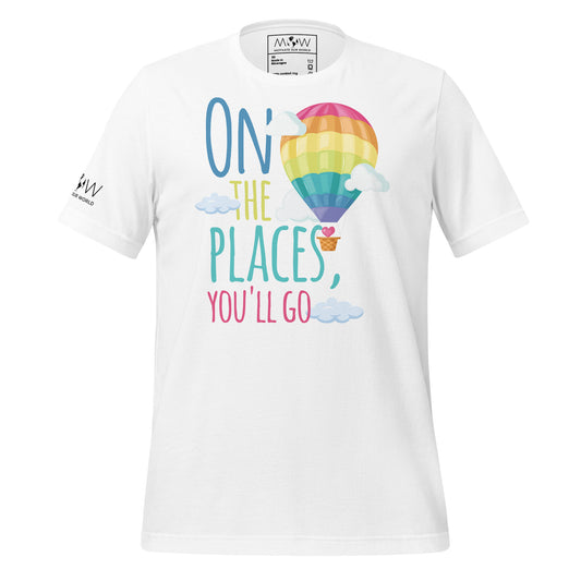 "Oh, The Places You'll Go" Men's Motivational White T-Shirt