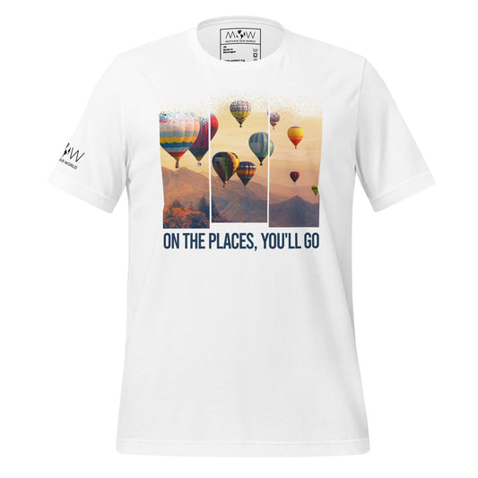 "Oh, the Places You'll Go" Men's Motivational White T-Shirt