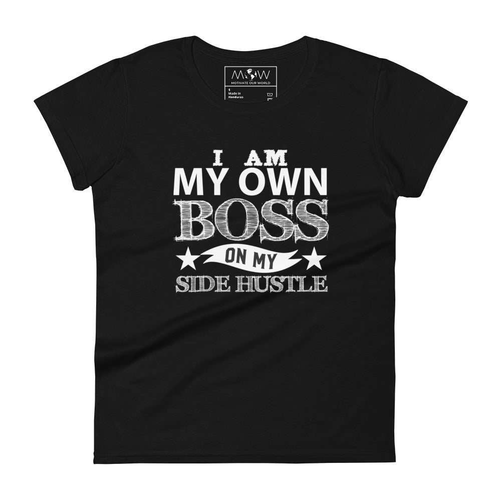 On My Own Women’s Motivational Black T-Shirt